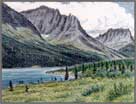 Saint Mary's Lake, Glacier National Park - Original Etching